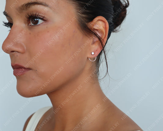 CIRCLE FRONT BACK EARRINGS