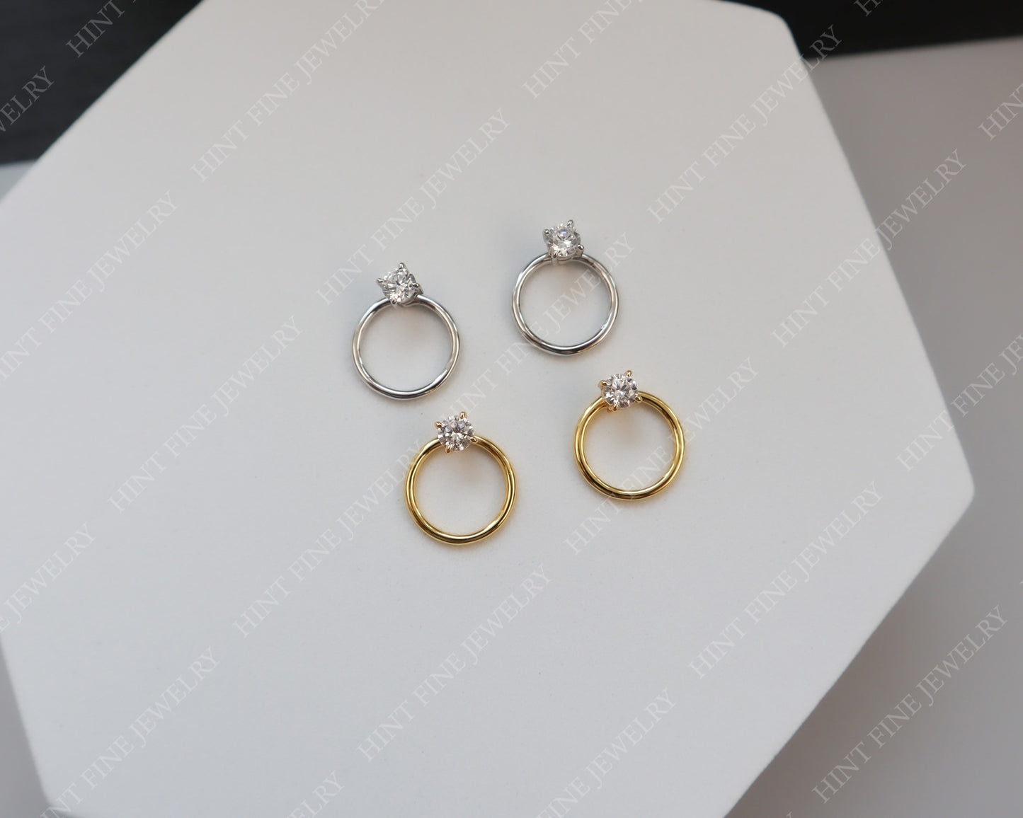 CIRCLE FRONT BACK EARRINGS