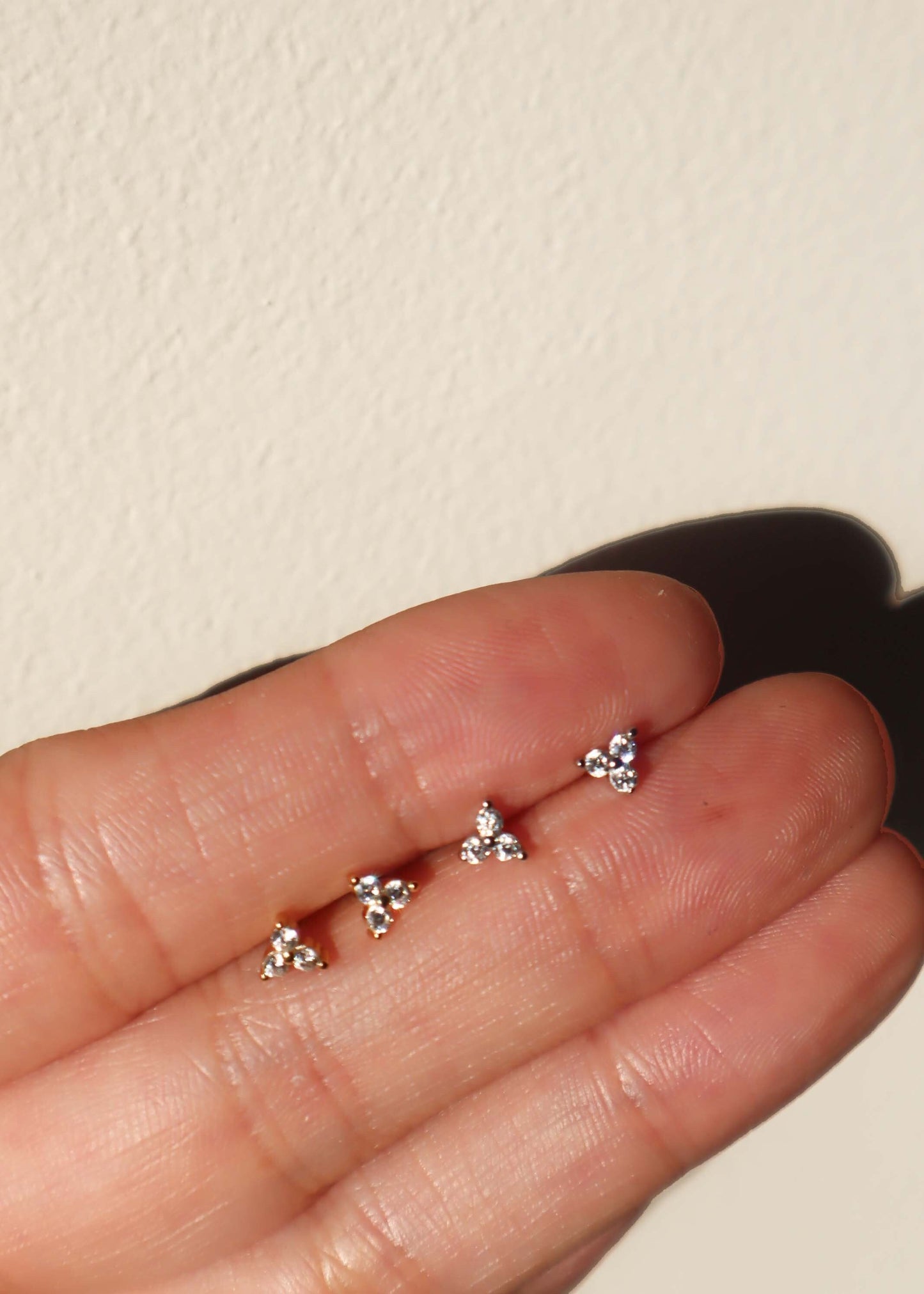 TRIO CLOVER STUDS