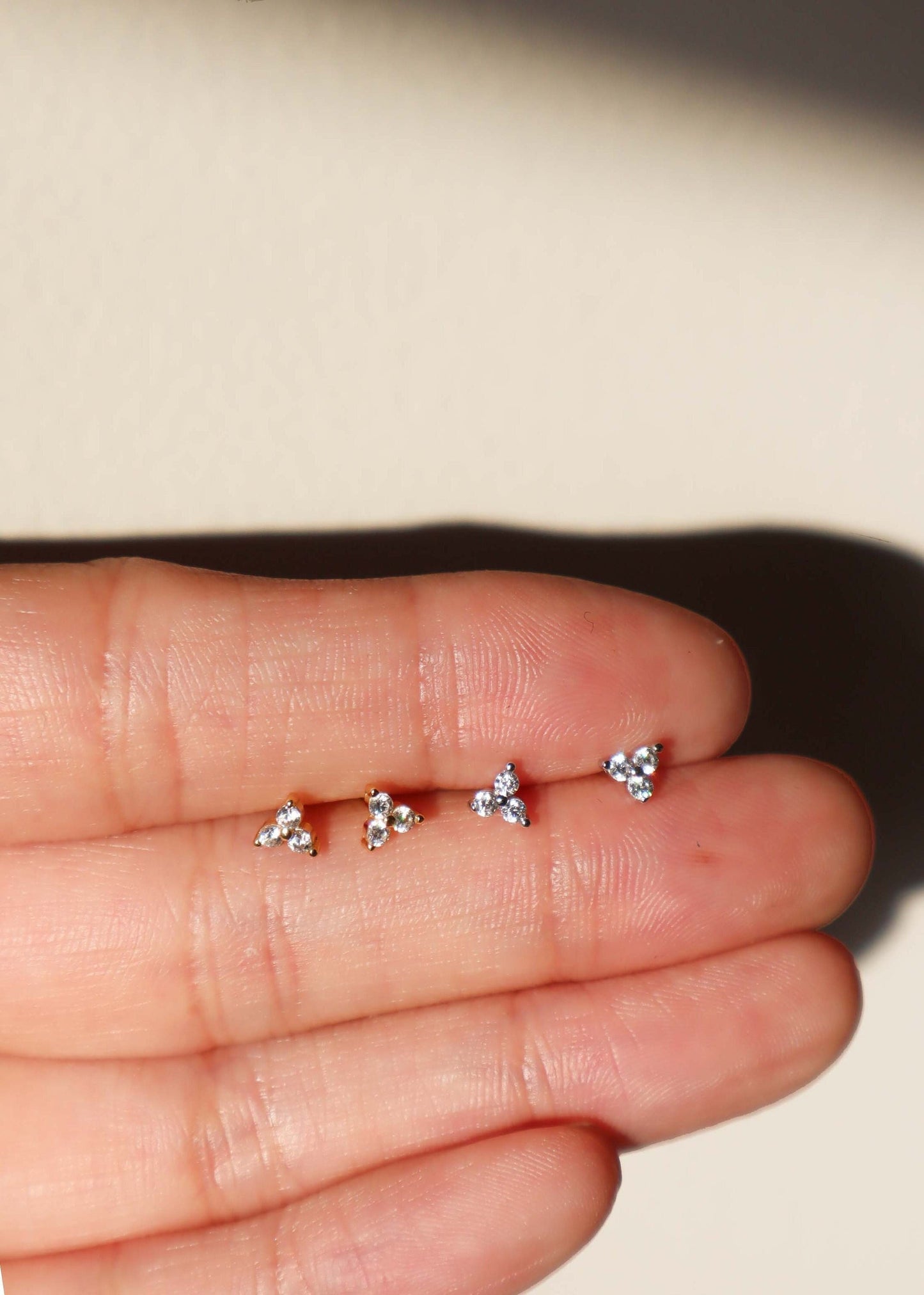 TRIO CLOVER STUDS