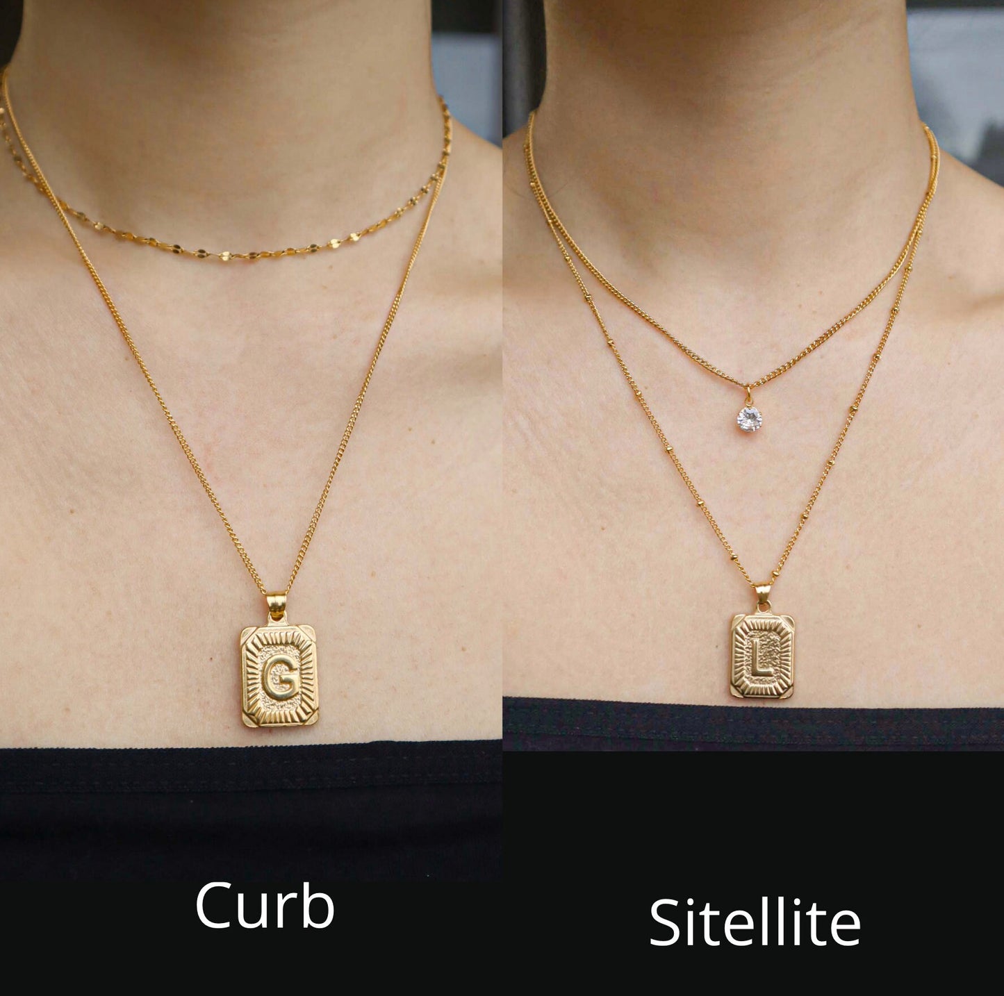 INITIAL CARD NECKLACE