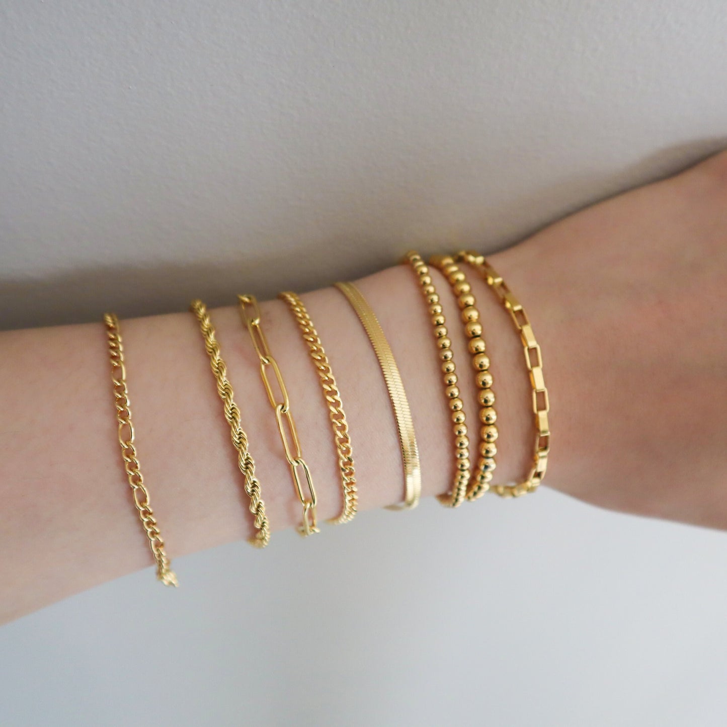 NEW! 18k gold stainless steel Bracelets, waterproof tarnish resistant bracelet, minimalist bracelet