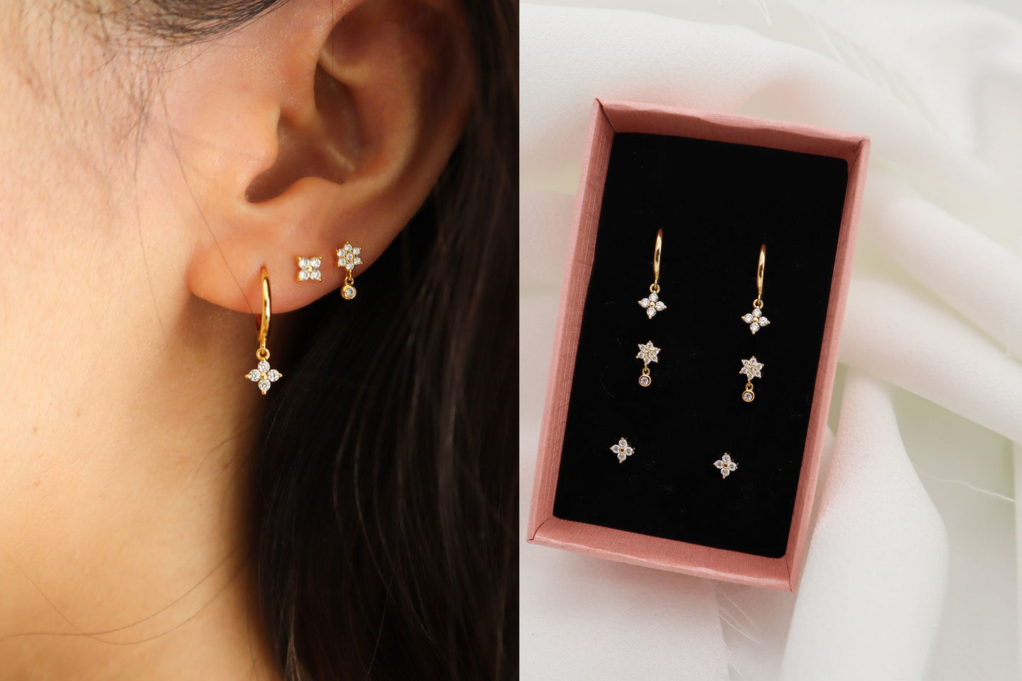 SNOWFLAKE EARRING SET