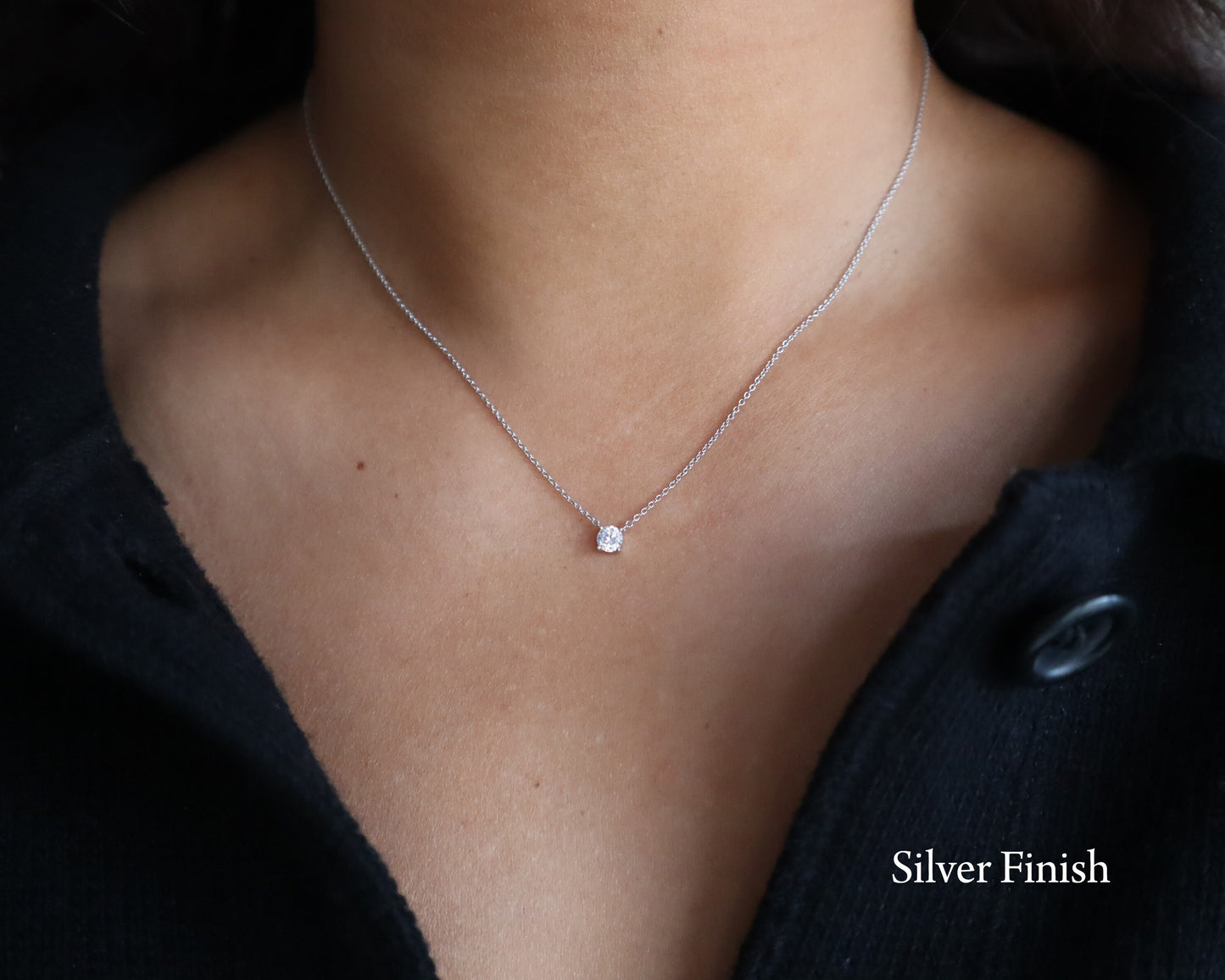 FLOATING SOLITAIRE NECKLACE