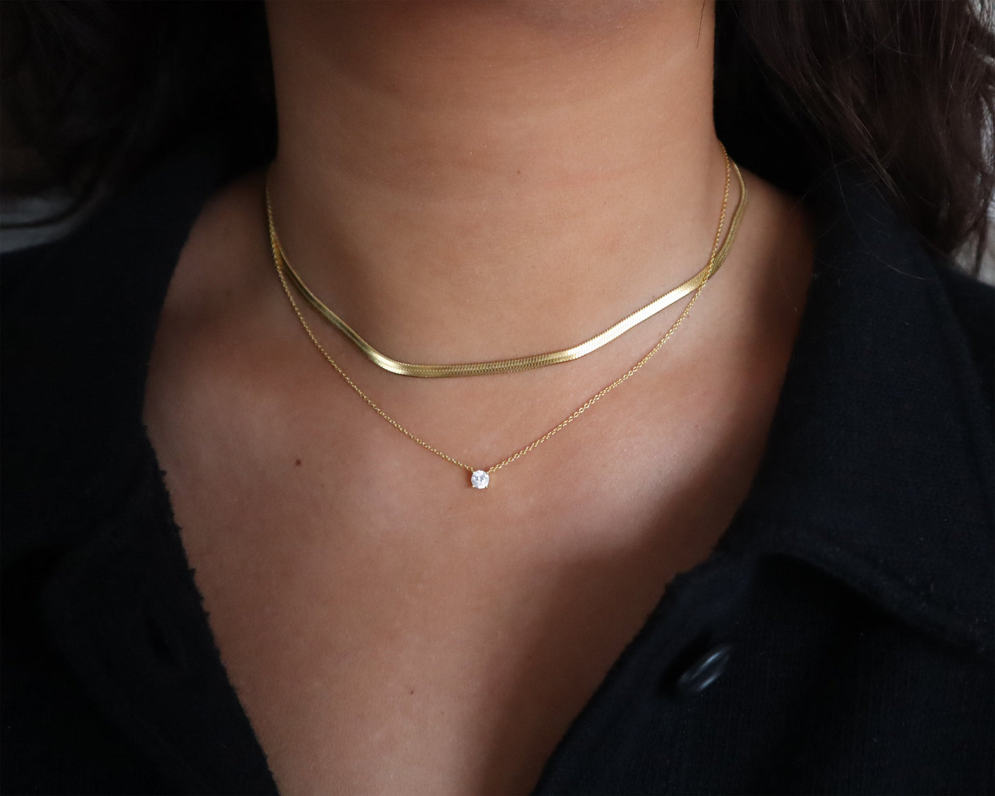 FLOATING SOLITAIRE NECKLACE