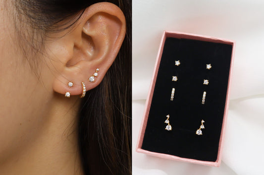 DAINTY CLIMER EARRING SET