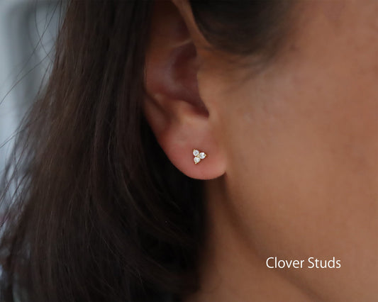 TRIO CLOVER STUDS