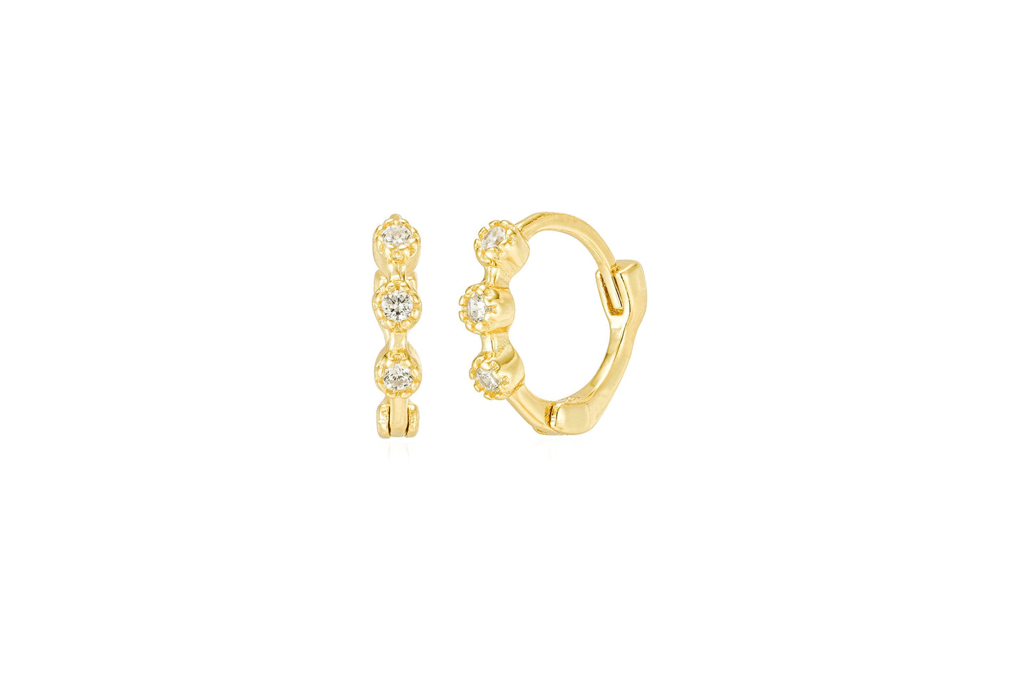 CZ HELIX HOOPS