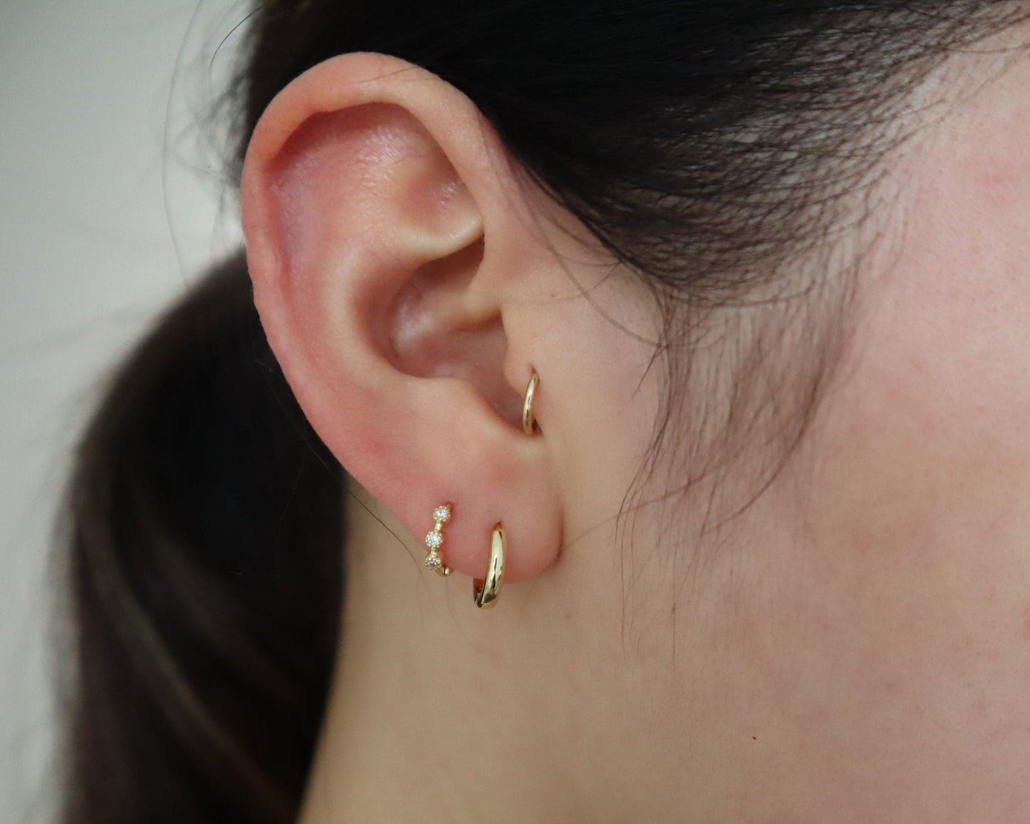 CZ HELIX HOOPS