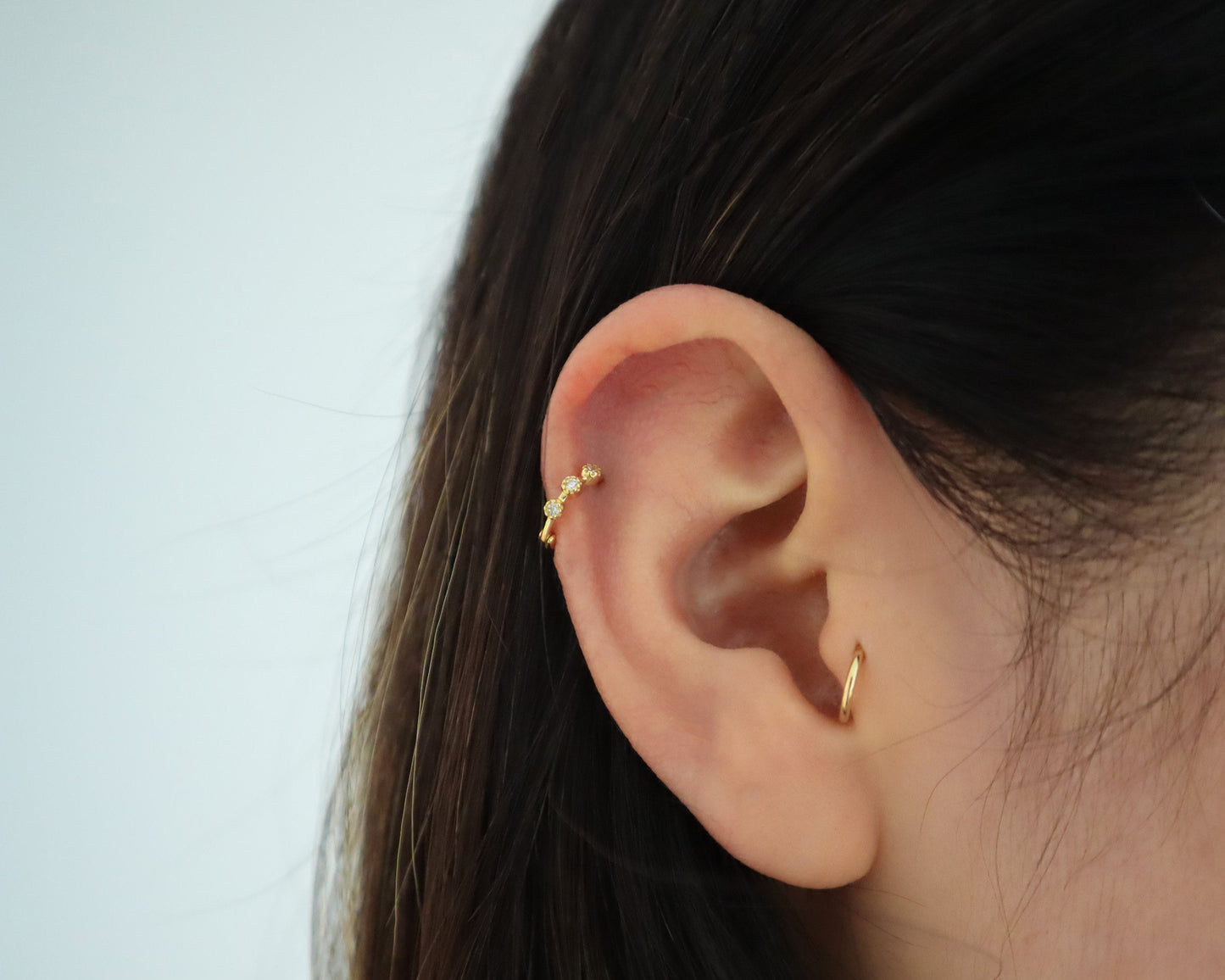 CZ HELIX HOOPS