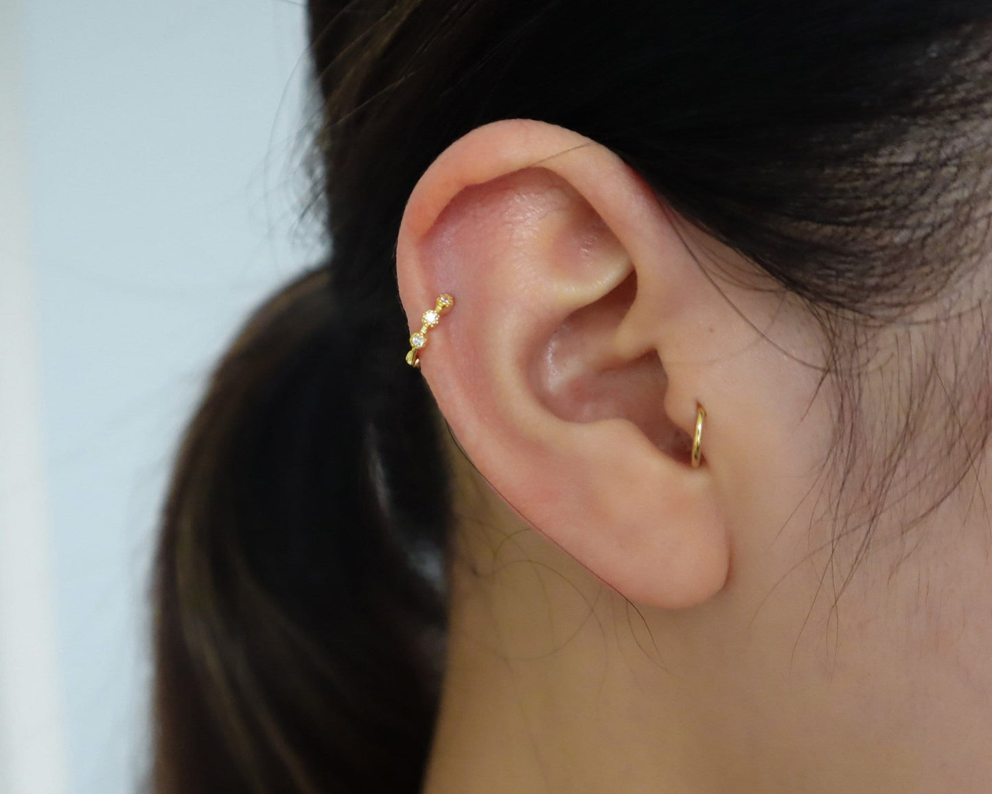 CZ HELIX HOOPS