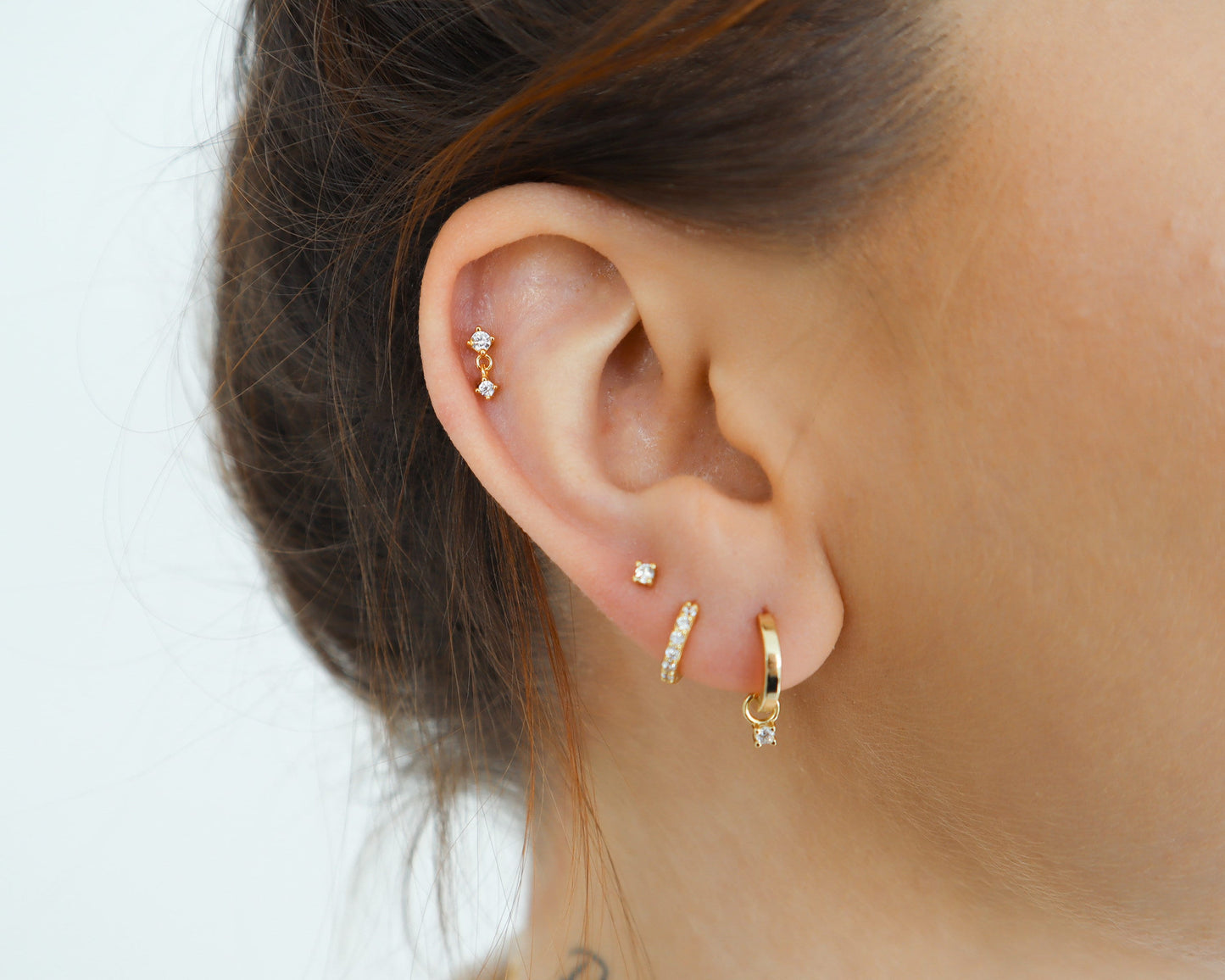 DIAMOND DROP STUDS MINI