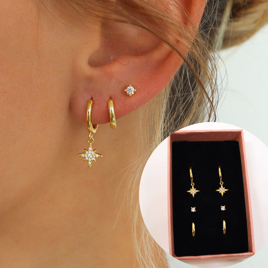 GOLDSTAR EARRING SET