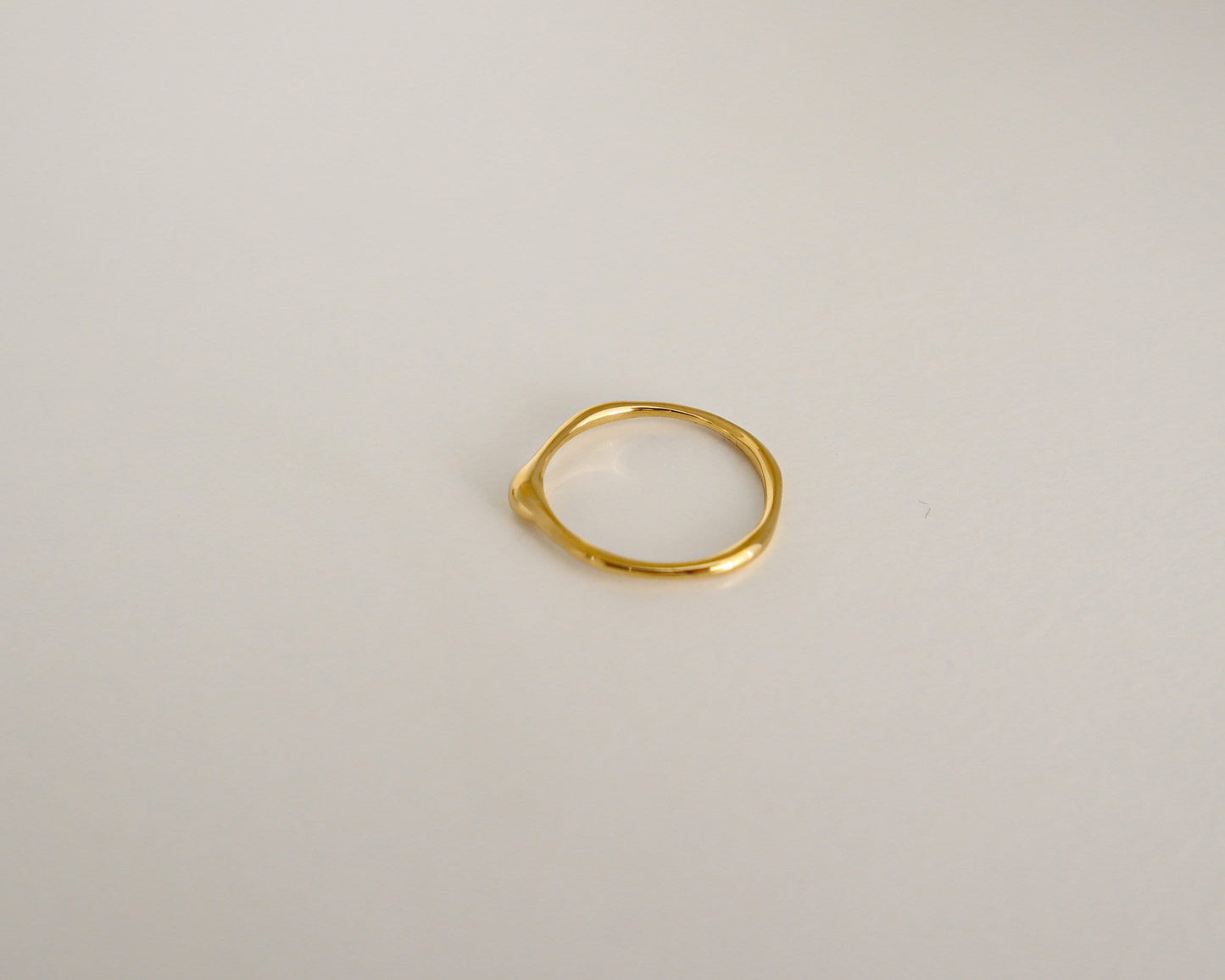 18K Gold Delicate Textured Ring, Gold Ring, WaterProof Tarnish rings , Gold Plated Stainless Steel Rings