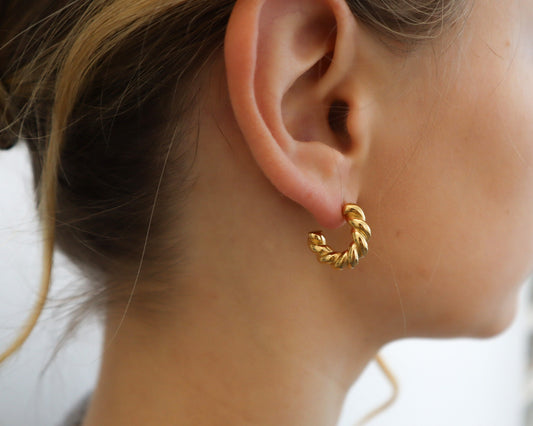 ROPE HOOP EARRINGS