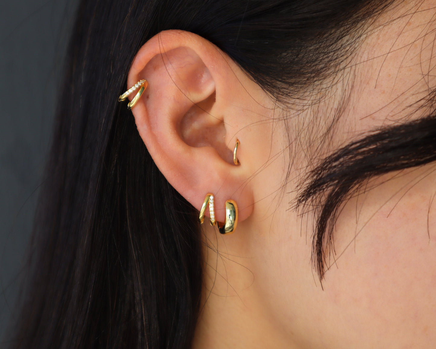 Double Helix Hoop Earring