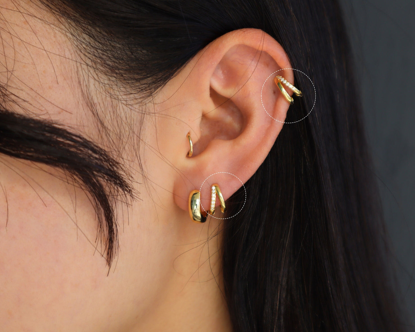 Double Helix Hoop Earring